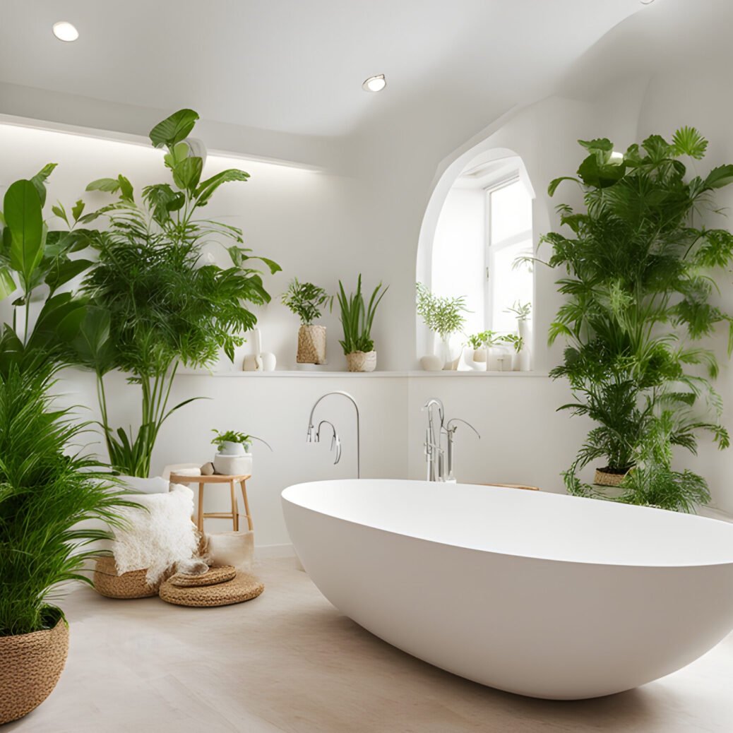 White designer luxury bathroom fitting, design and installation in Surrey and London